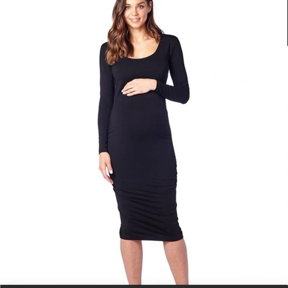 Cutler Mock  Turtleneck t-shirt maternity dress, size Large - Picture 3 of 11